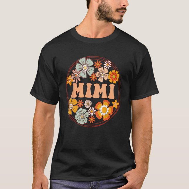 Groovy Mimi Retro Flowers Women Mother s Day Grand T-Shirt (Front)