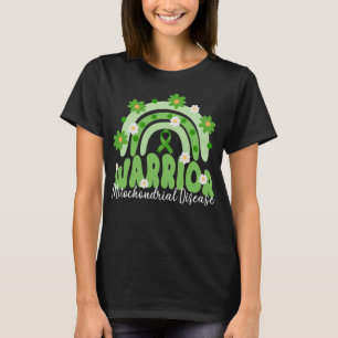 groovy mitochondrial disease warrior rainbow flowe T-Shirt