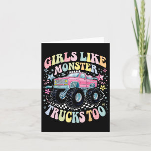 Groovy Monster Truck Birthday Girls Like Monster T Card