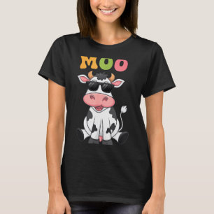 Groovy Moo Cow - Funny Farmer Cow Men Women Kids B T-Shirt