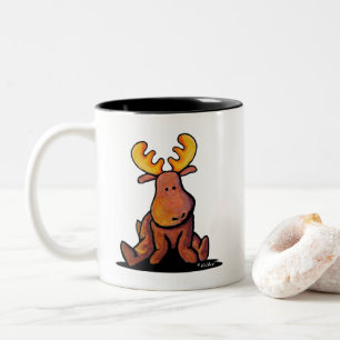 Groovy Moose Two-Tone Coffee Mug