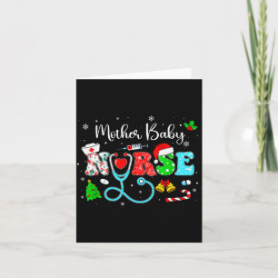 Groovy Mother Baby Nurse Christmas Matching Xmas N Card