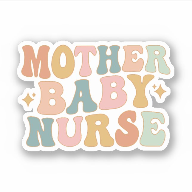Groovy Mother Baby Nurse Gift, Postpartum Nurse (Front)