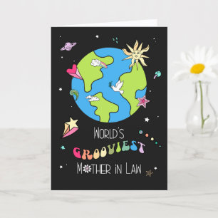Groovy Mother in Law Mother's Day Card Trippy Art