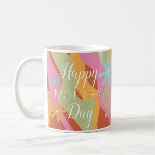 Groovy Mother's Day Flowers Frame Photo   Coffee Mug