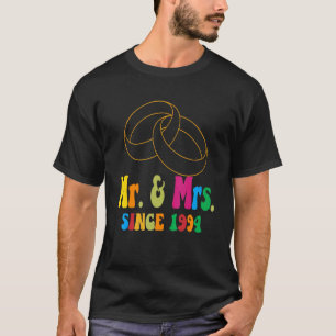 Groovy Mr & Mrs Since 1994 Wedding Anniversary Mat T-Shirt