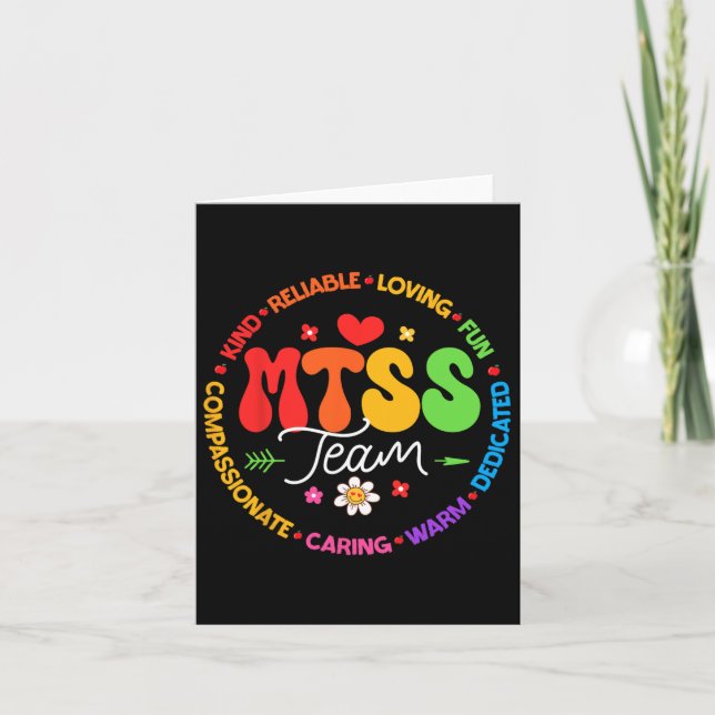 Groovy Mtss Team Coach School Counsellor School Ps Card (Front)