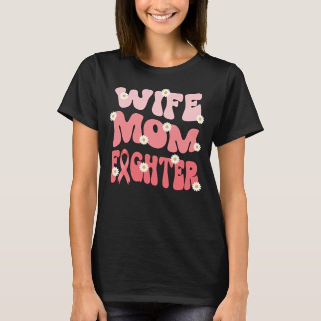 groovy mum wife fighter uterine cancer awareness   T-Shirt (Front)