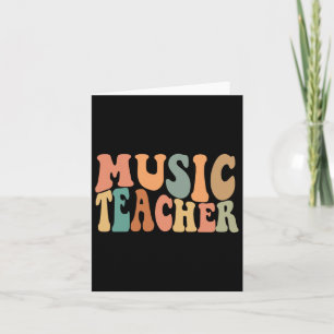 Groovy Music Teacher Cute Byck To School Supplies Card