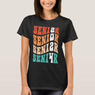 Groovy My Last Day Senior 2024 Graduation Class Bo T-Shirt