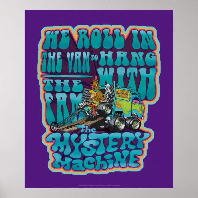 Groovy Mystery Machine Fam Graphic Poster (Front)