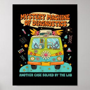Groovy Mystery Machine Of Diagnostics Lab Tech Lab Poster