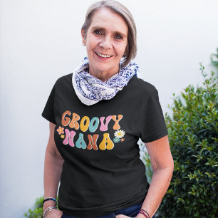 Groovy Nana Tipografia Retro  T-Shirt