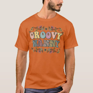 Groovy NannyLeopard Retro Vintage Style Grandma Gi T-Shirt