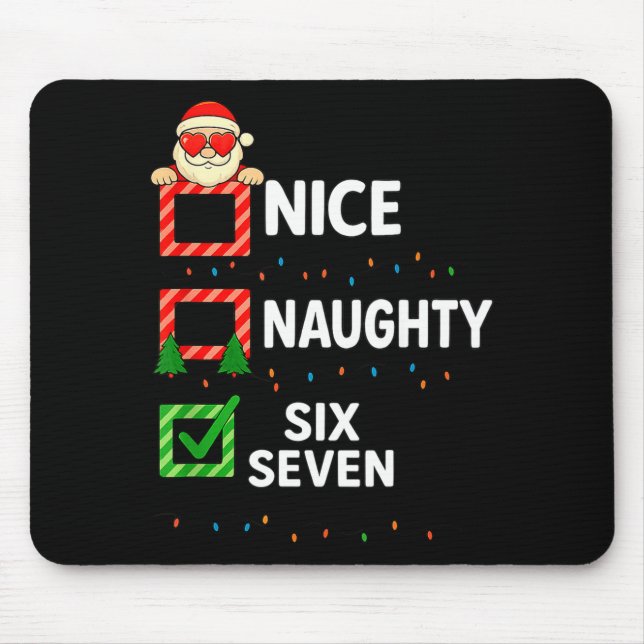 Groovy Naughty Six Seven 67 Christmas Family Xmas  Mouse Mat (Front)
