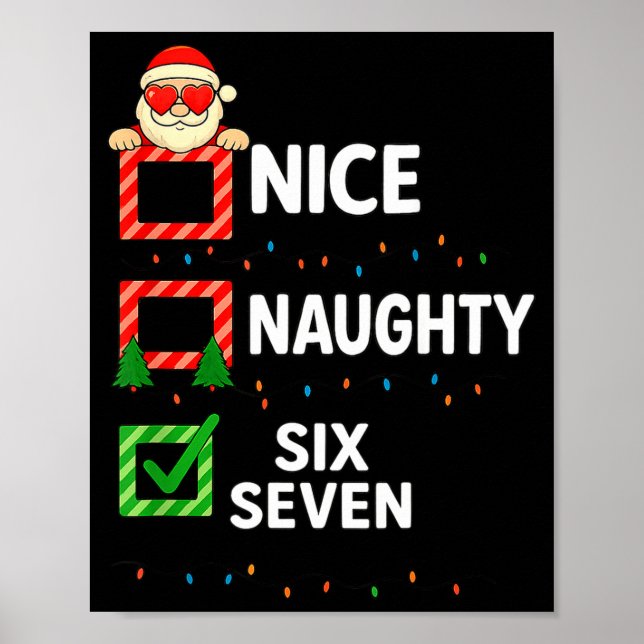 Groovy Naughty Six Seven 67 Christmas Family Xmas  Poster (Front)