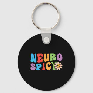 Groovy Neurospicy - Neurodivergent Adhd Asd Autism Key Ring