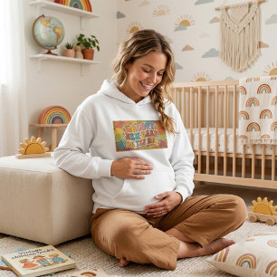 Groovy New Baby on the Way Retro Sunshine Hoodie