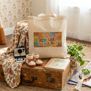 Groovy New Baby on the Way Retro Sunshine  Tote Bag