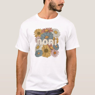 Groovy Noni Grandmother Flowers T-Shirt