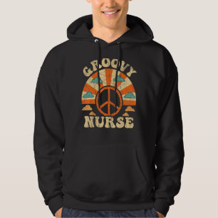 Groovy Nurse 70s Aesthetic Nursing 1970's Retro Nu Hoodie