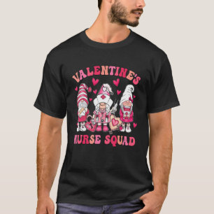 Groovy Nurse Squad Gnomes Nurse Valentines Day Nur T-Shirt