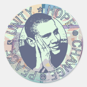 Groovy Obama 2008 Gear Classic Round Sticker