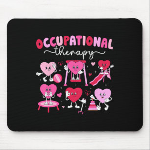 Groovy Occupational Therapist Valentines Day Women Mouse Mat