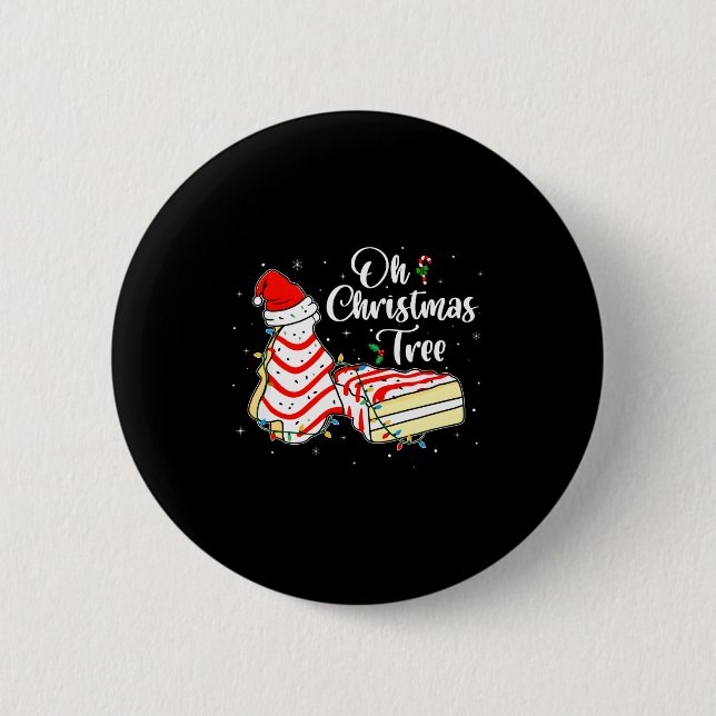 Groovy Oh Christmas Tree Cakes Debbie Becky Jen Ca 6 Cm Round Badge (Front)