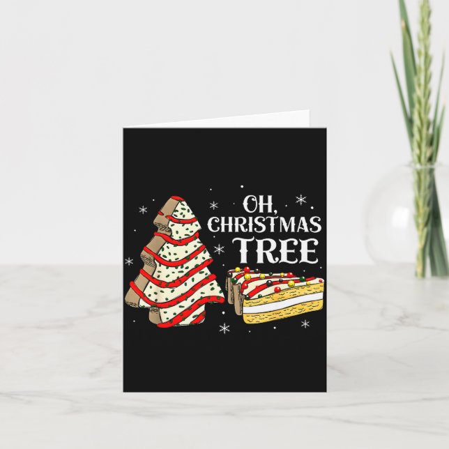 Groovy Oh Christmas Tree Cakes Debbie Becky Jen Ca Card (Front)