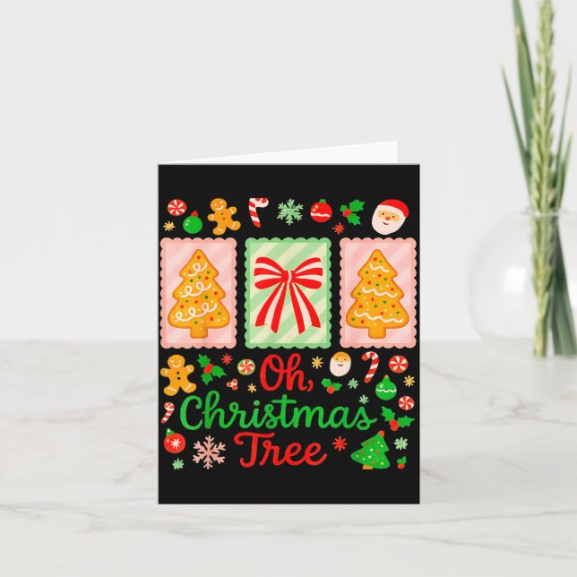 Groovy Oh Christmas Tree Cakes Debbie Becky Jen Ca Card (Front)