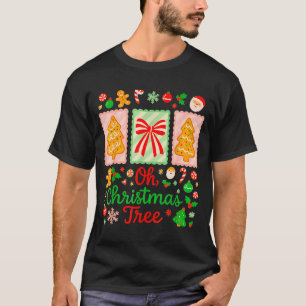 Groovy Oh Christmas Tree Cakes Debbie Becky Jen Ca T-Shirt