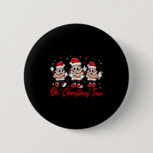 Groovy Oh Christmas Tree Cakes Funny Xmas Men Wome 6 Cm Round Badge