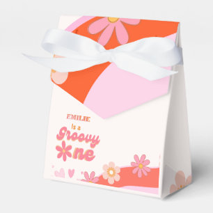 Groovy One 1st Birthday Party Boho Retro Daisy Favour Box