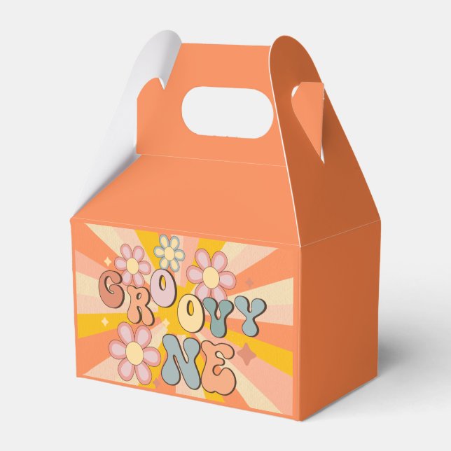 Groovy one birthday Party  Favour Box (Front Side)