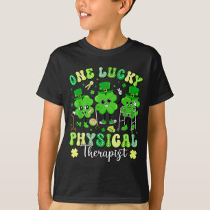 Groovy one lucky physical therapist st patrick's T-Shirt