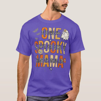 Groovy One Spooky MamaTee Leopard Women Witch Mum  T-Shirt