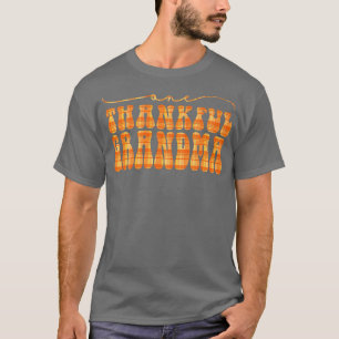 Groovy One Thankful Grandma Hello Fall Vibes Thank T-Shirt