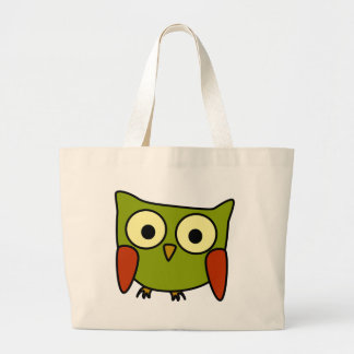 Groovy Owl Large Tote Bag