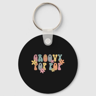 Groovy P P New Grandpa Pregnancy Announcement  Key Ring