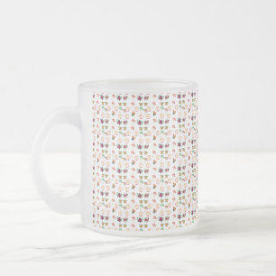  Groovy Pattern Frosted Glass Coffee Mug
