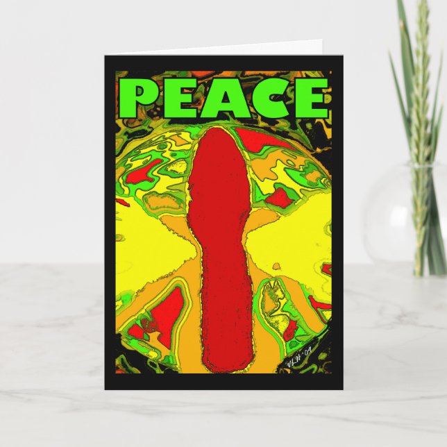 Groovy Peace Angel Holiday Card (Front)