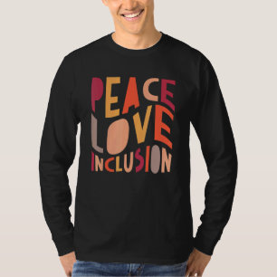 Groovy Peace Love Inclusion SPED Squad Special Ed T-Shirt