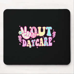 Groovy Peace Out Daycare Teacher Student Graduatio Mouse Mat