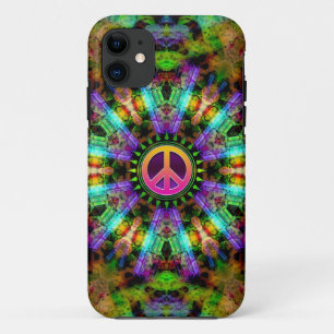 Groovy Peace Sign Rainbow Joy iPhone 5 Case