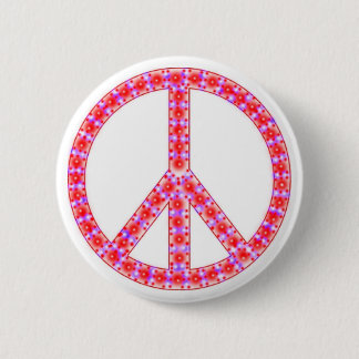 Groovy Peace Sign With Spots 6 Cm Round Badge