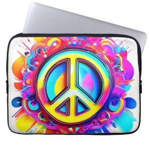 Groovy Peace Vibes Laptop Sleeve