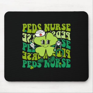 Groovy Peds Nurse Funny St Patricks Day Paediatric Mouse Mat