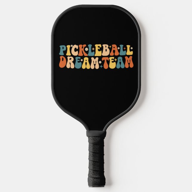 Groovy Pickleball Dream Team  Pickleball Paddle (Front)