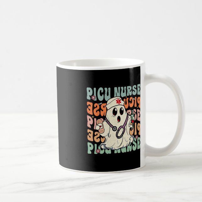Groovy PICU Nurse Halloween Costume Peds Nurse  Coffee Mug (Right)